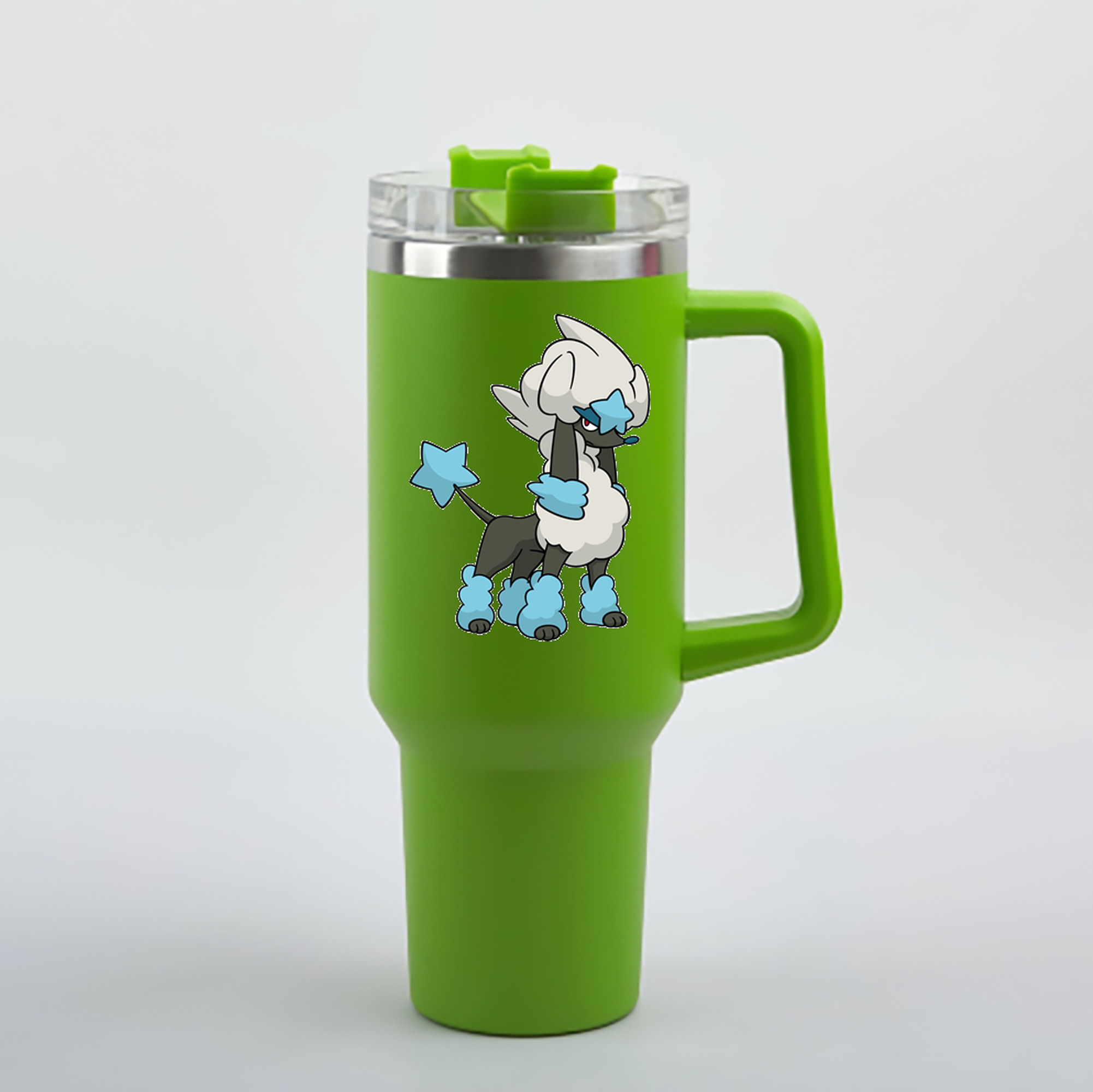 （画像用） ポケットモンスター Pokémon 1200mL車用タンブラー - クリスタルステッカー（プラスチックストロー付き）